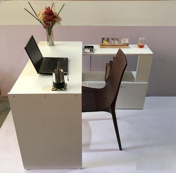 Folding Rotating L - Shaped Corner Desk/Computer Table For Office & Home By Miza - Ouch Cart
