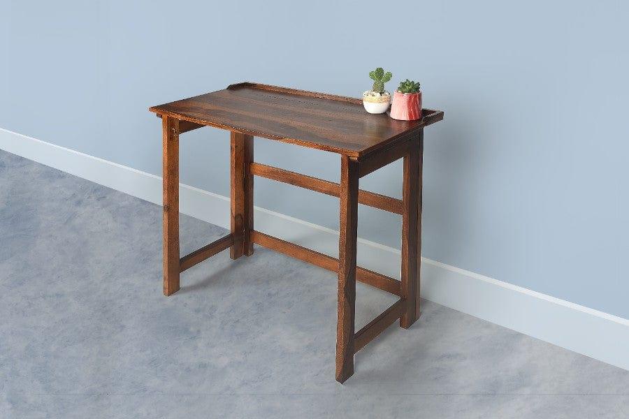 Sheesham Wood Caidyah Foldable Study Table - Ouch Cart