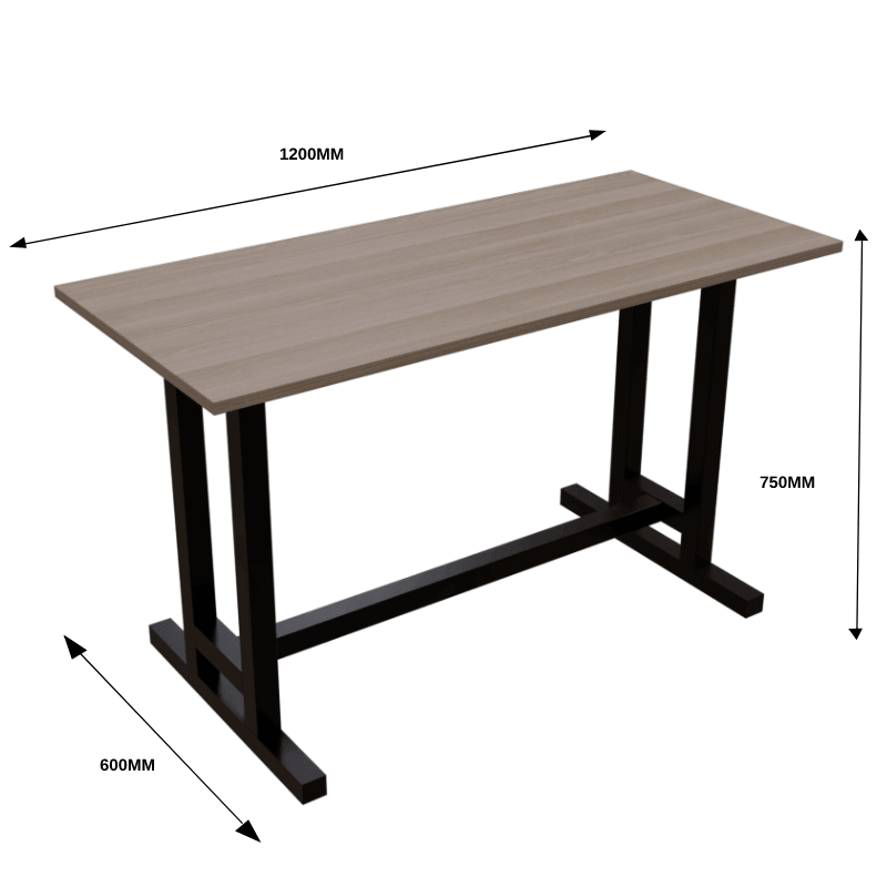 Clover Study Table in Wenge Color - Ouch Cart
