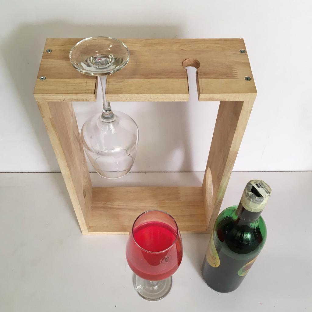 Personalised Wine/Bear Bottle Caddy And Glass Holder By Miza - Ouch Cart
