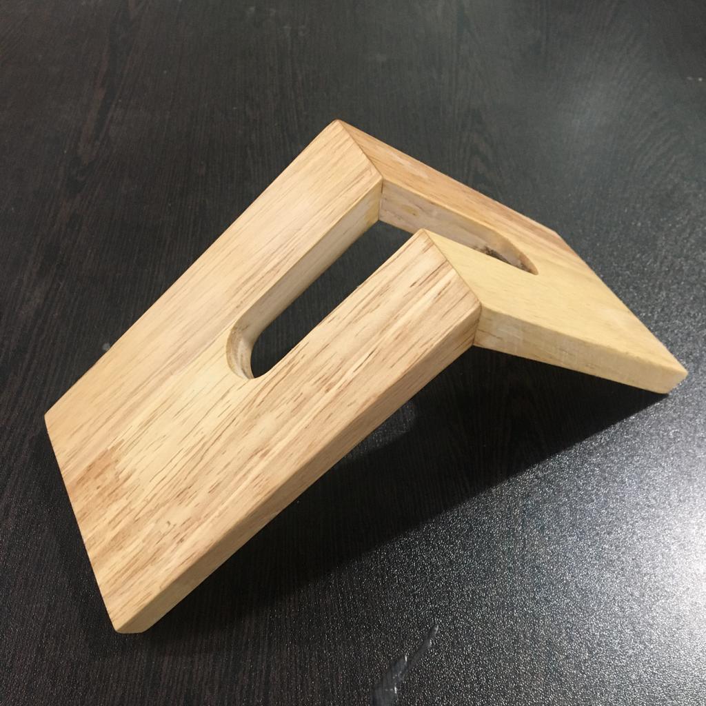 Wooden Pyramid Shape Tissue/Coasters/Napkin Stand/Holder ( With Complementary Coaster ) By Miza - Ouch Cart