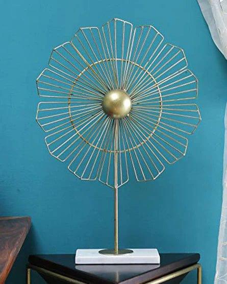 Gold Iron Grapevine Abstract Table Dรฉcor Showpiece For Home Decoration Living Room Bedroom Office - Ouch Cart