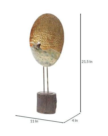 Copper Iron Sun Bird Light Table Decorative Showpiece For Home Decoration Living Room Bedroom Office - Ouch Cart
