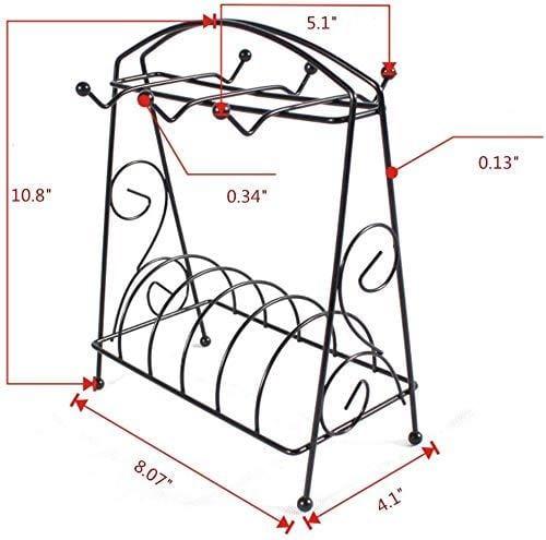 Coffee Cup Rack Stand, Coffee Cup and Saucer Holders - Ouch Cart