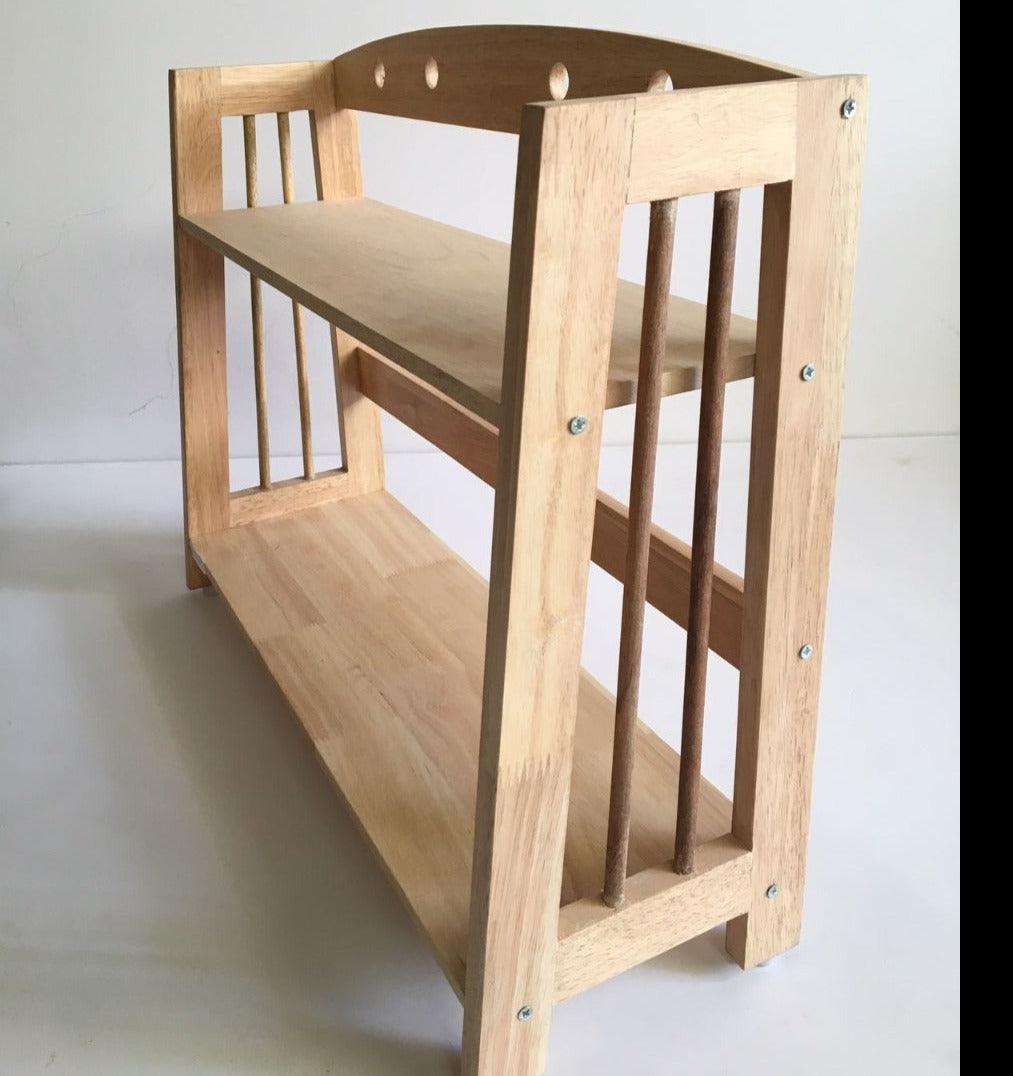 Kitchen Wooden Condiment / Spice Rack Two Layers By Miza - Ouch Cart