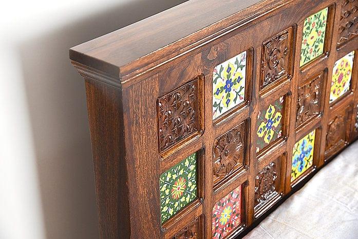 Sheesham Wood Ronak King Bed - Ouch Cart