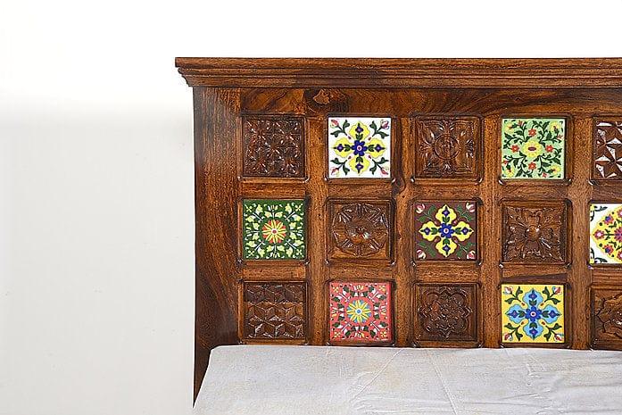 Sheesham Wood Ronak King Bed - Ouch Cart