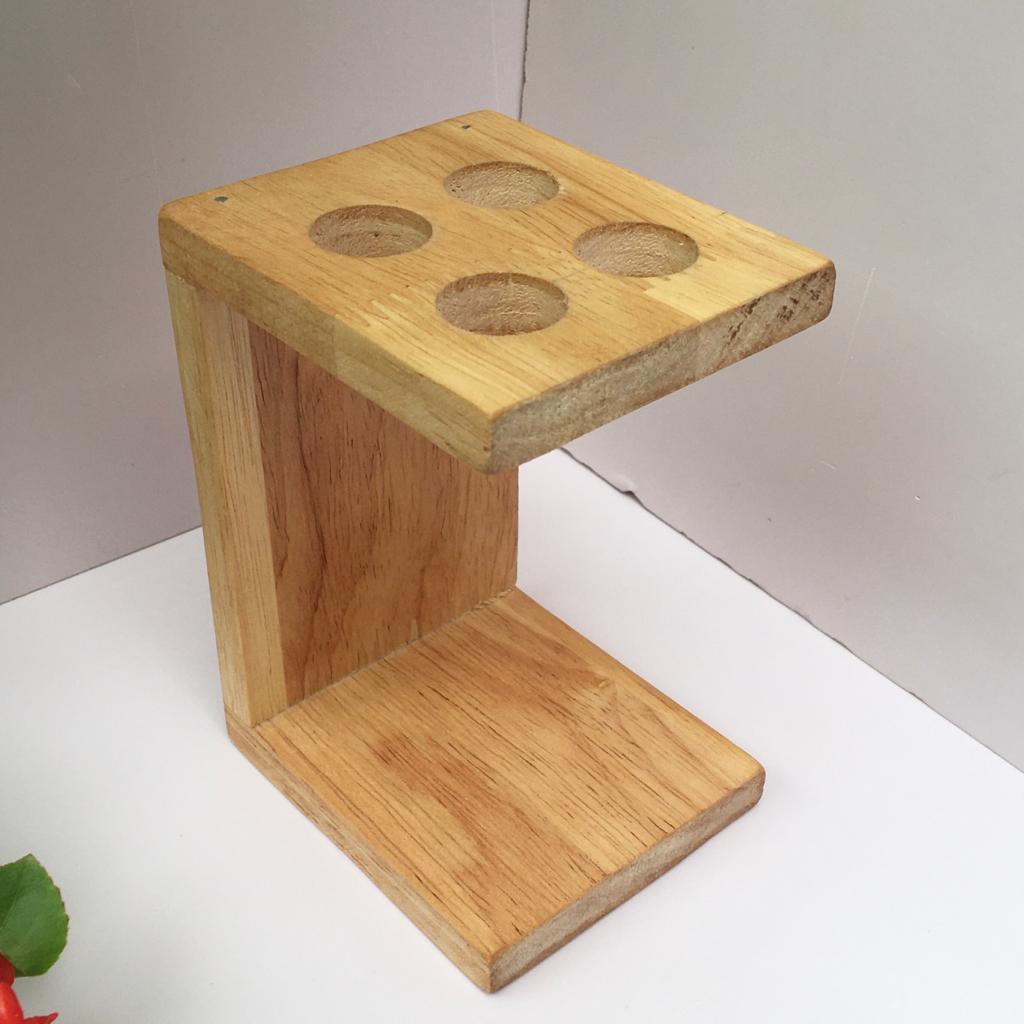 Wooden Bathroom Toothbrush And Toothpaste Holder/Stand ( With Complementary Coaster ) By Miza - Ouch Cart
