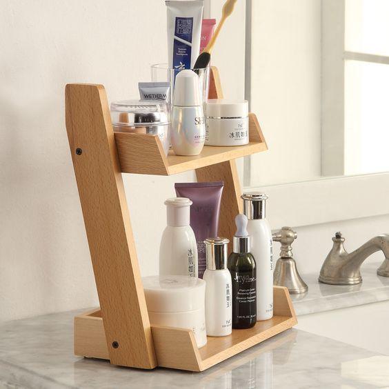 Cosmetics Wooden Storage Book Shelf/Rack Utilities By Miza - Ouch Cart