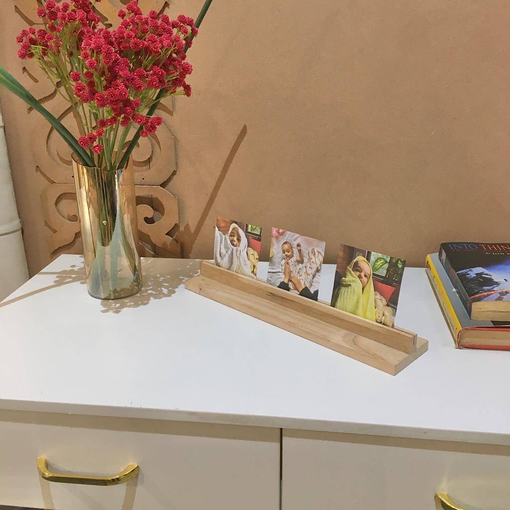 Wooden Rectangular Photo Stand ( With Complementary Coaster ) By Miza - Ouch Cart