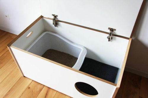 Cat Litter Box Cabinet Cat House Pet Furniture By Miza - Ouch Cart