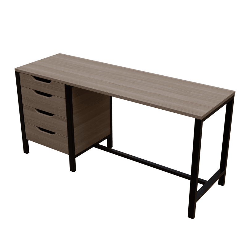 Gayle Study Table with Drawers in Wenge Colour - Ouch Cart