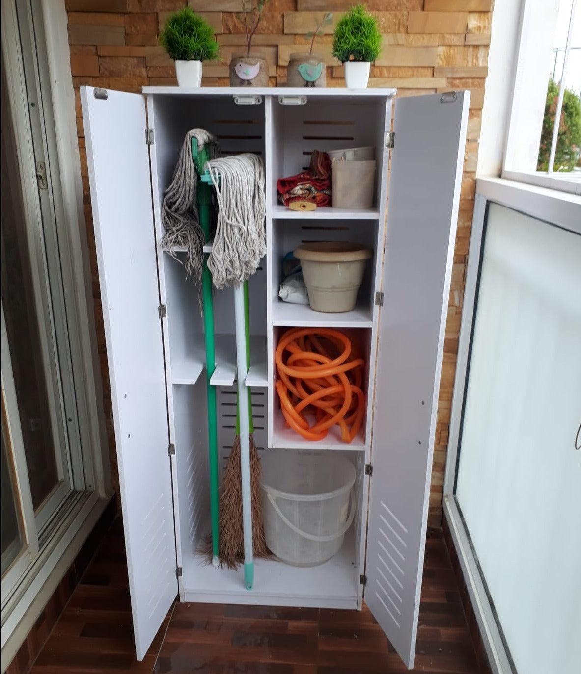 Floor Standing PVC MOP Open Shelf Bathroom Accessories Storage Waterproof Bathroom Cabinet - Ouch Cart
