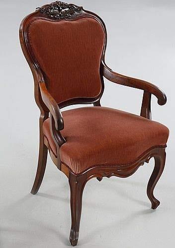 Handicrafts Wooden Hand Carved Royal Look Chair with Armrest - Ouch Cart