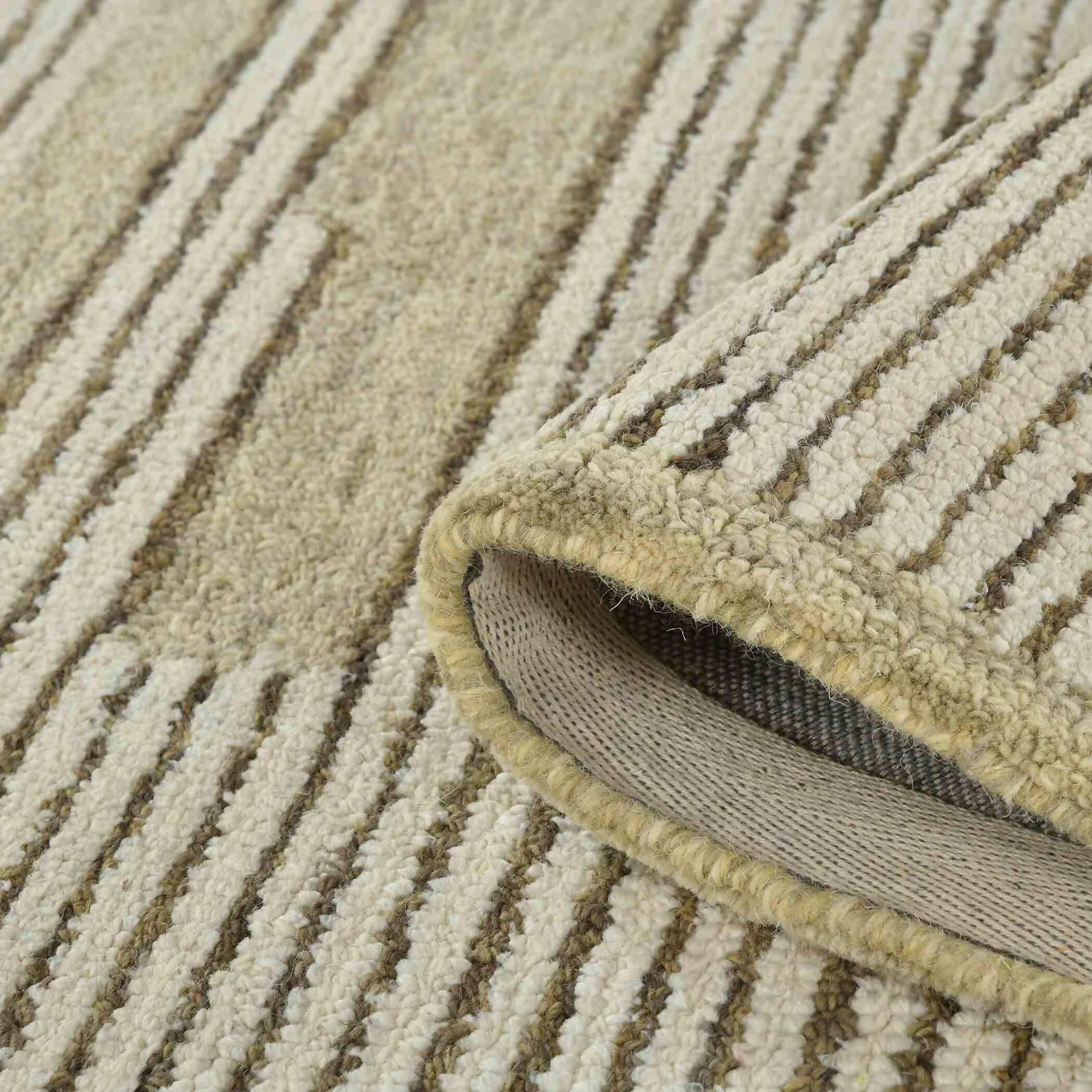 Ivory Wool Chicago 5x8 Feet Hand-Tufted Carpet Rug - Ouch Cart
