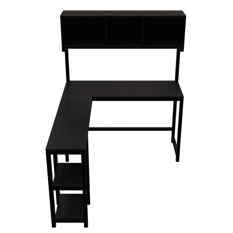 Hutch Workstation in Brown Color - Ouch Cart