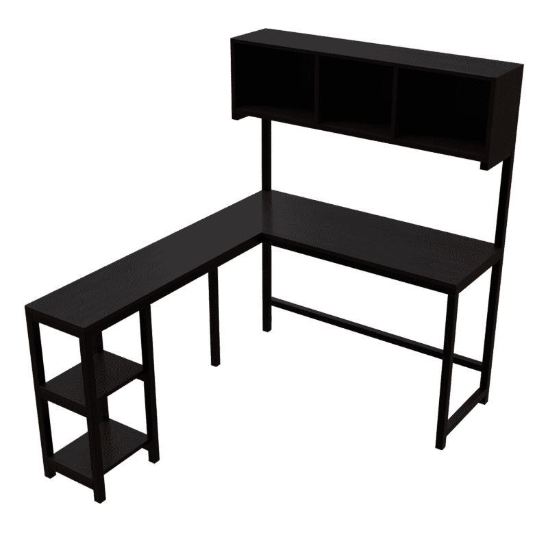 Hutch Workstation in Brown Color - Ouch Cart