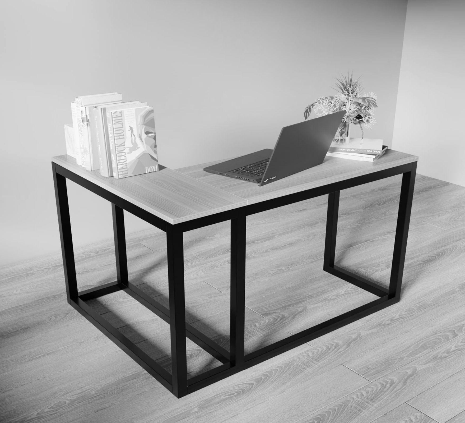 Teresa L Shaped Study Table in Wenge Color - Ouch Cart