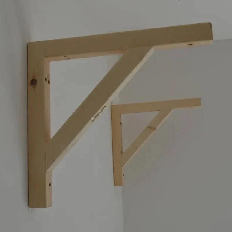 Wooden Bracket Shelf With Hanging Rope/Timber Clothes Rack ( With Complementary Coaster ) By Miza - Ouch Cart