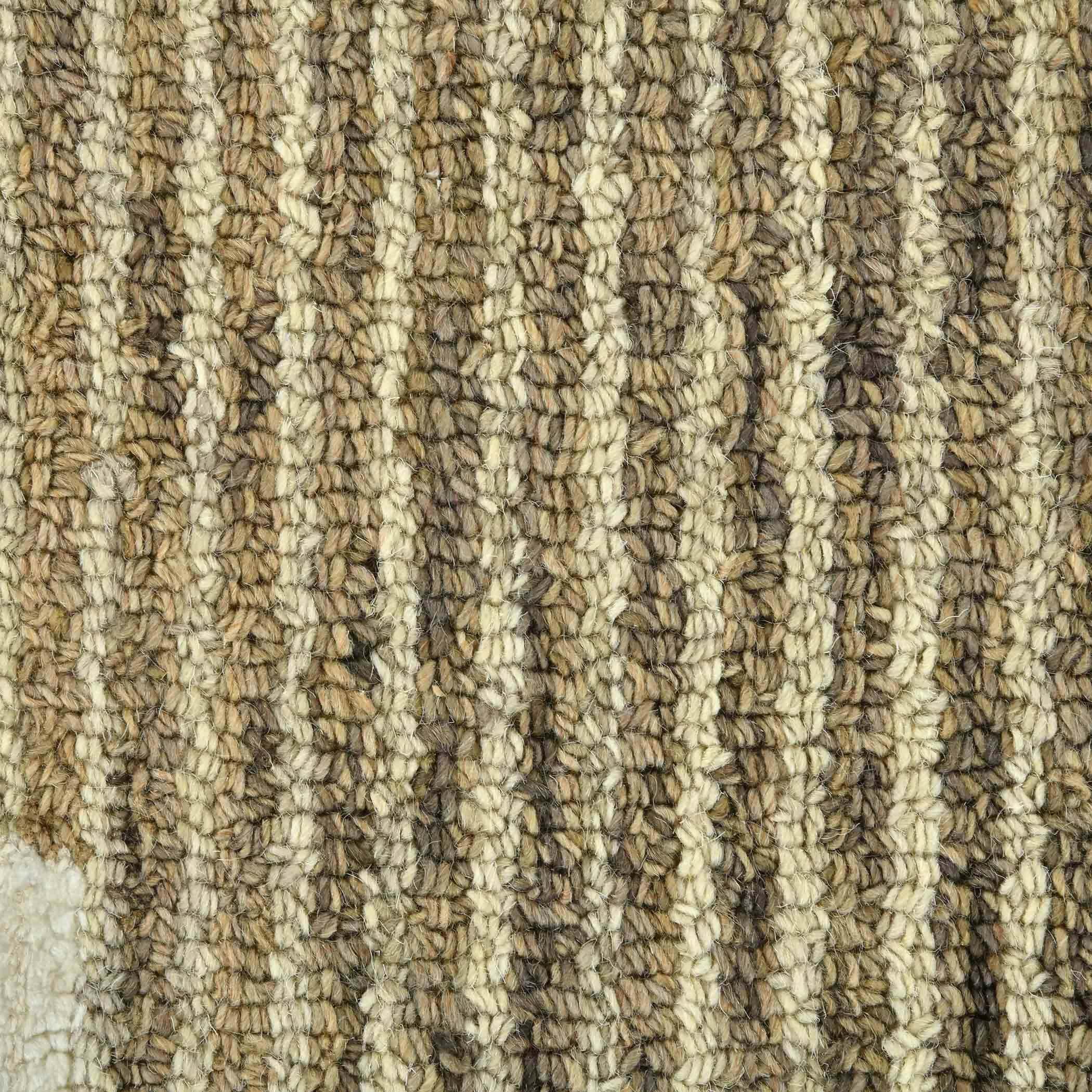 Beige Wool Chicago 8x10 Feet Hand-Tufted Carpet Rug - Ouch Cart