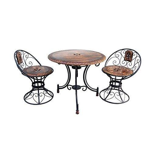 Wooden & Iron Carved,Decorative Foolding Table - Ouch Cart