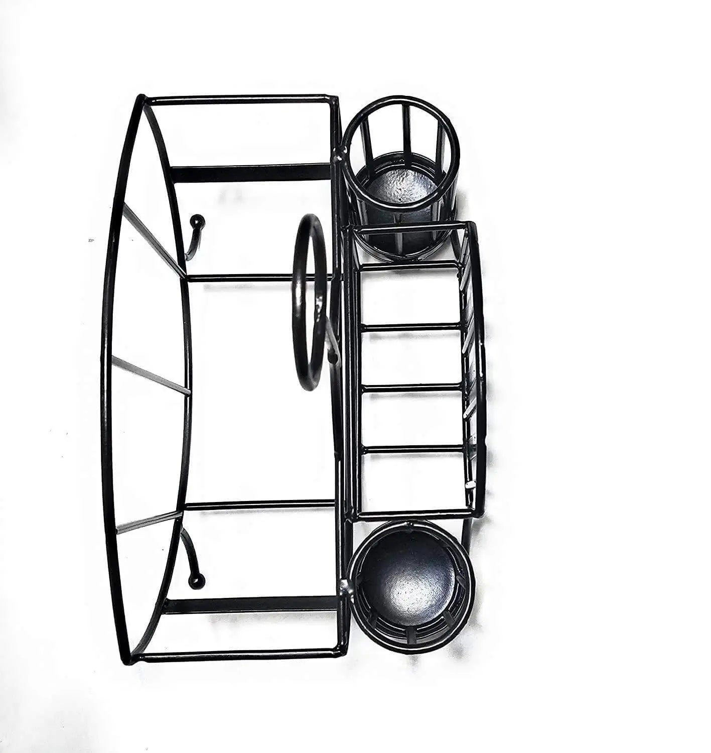 Kitchen Dish Rack Plate Cutlery Stand/Kitchen Utensils Rack/Napkin Holder Tissue Paper Holder Modern Kitchen Storage Rack - Ouch Cart