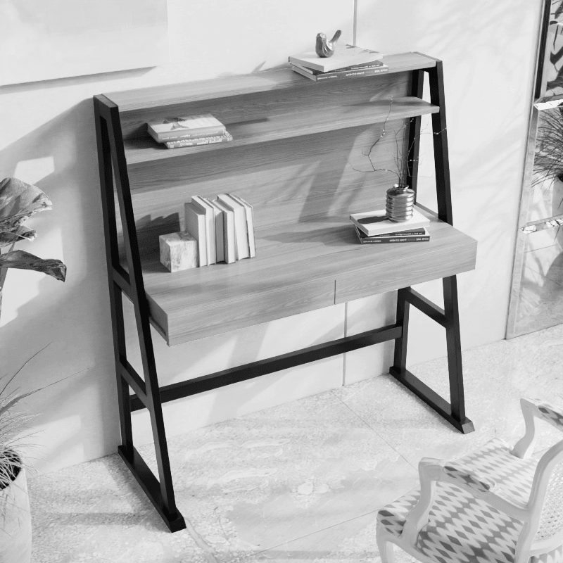 Koster Study Table with Storage in White Color - Ouch Cart