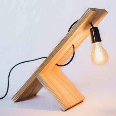 Rustic Wooden Table Standing Lamp Office/Home Organizer ( With Complementary Coaster ) By Miza - Ouch Cart