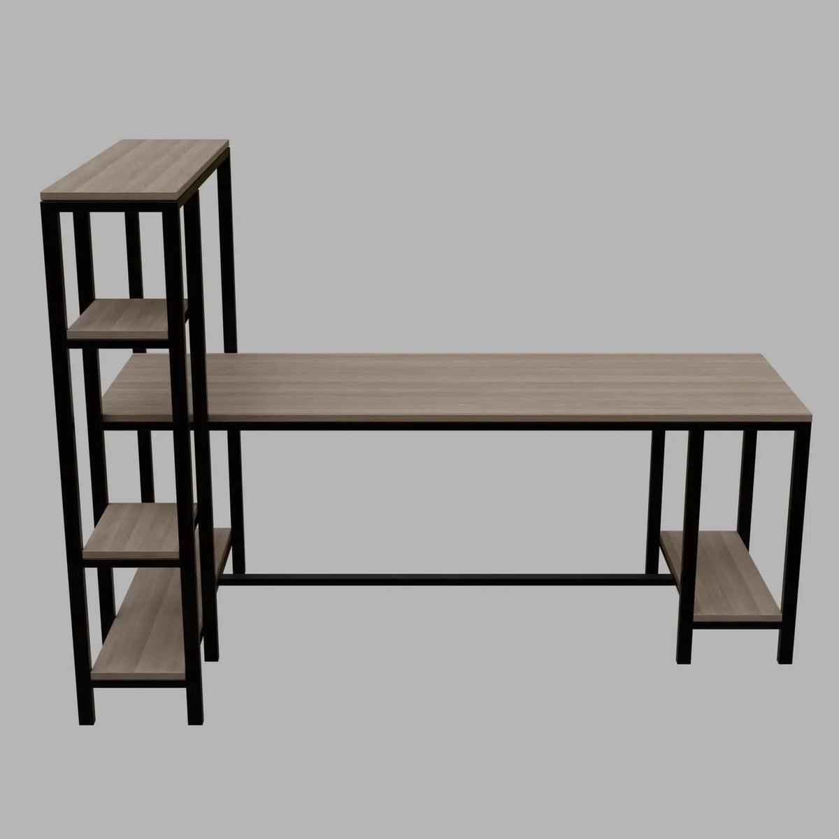 Mallium Study Table with Storage Design in Wenge Finish - Ouch Cart