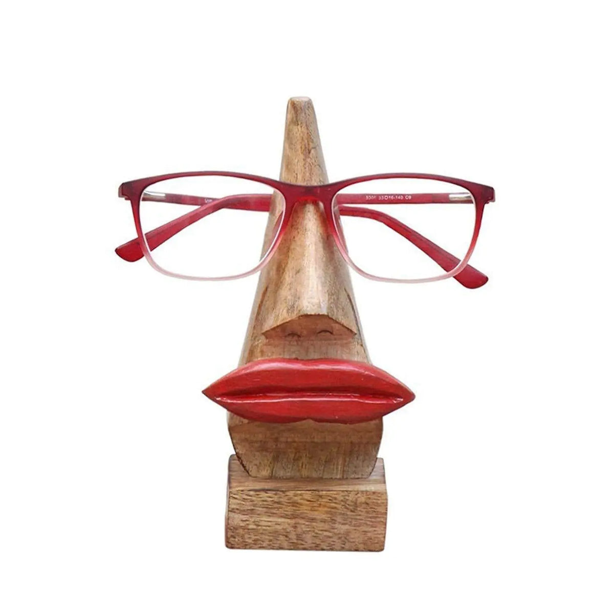 Wooden Nose Shaped Eyeglass Spectacle Holder - Ouch Cart