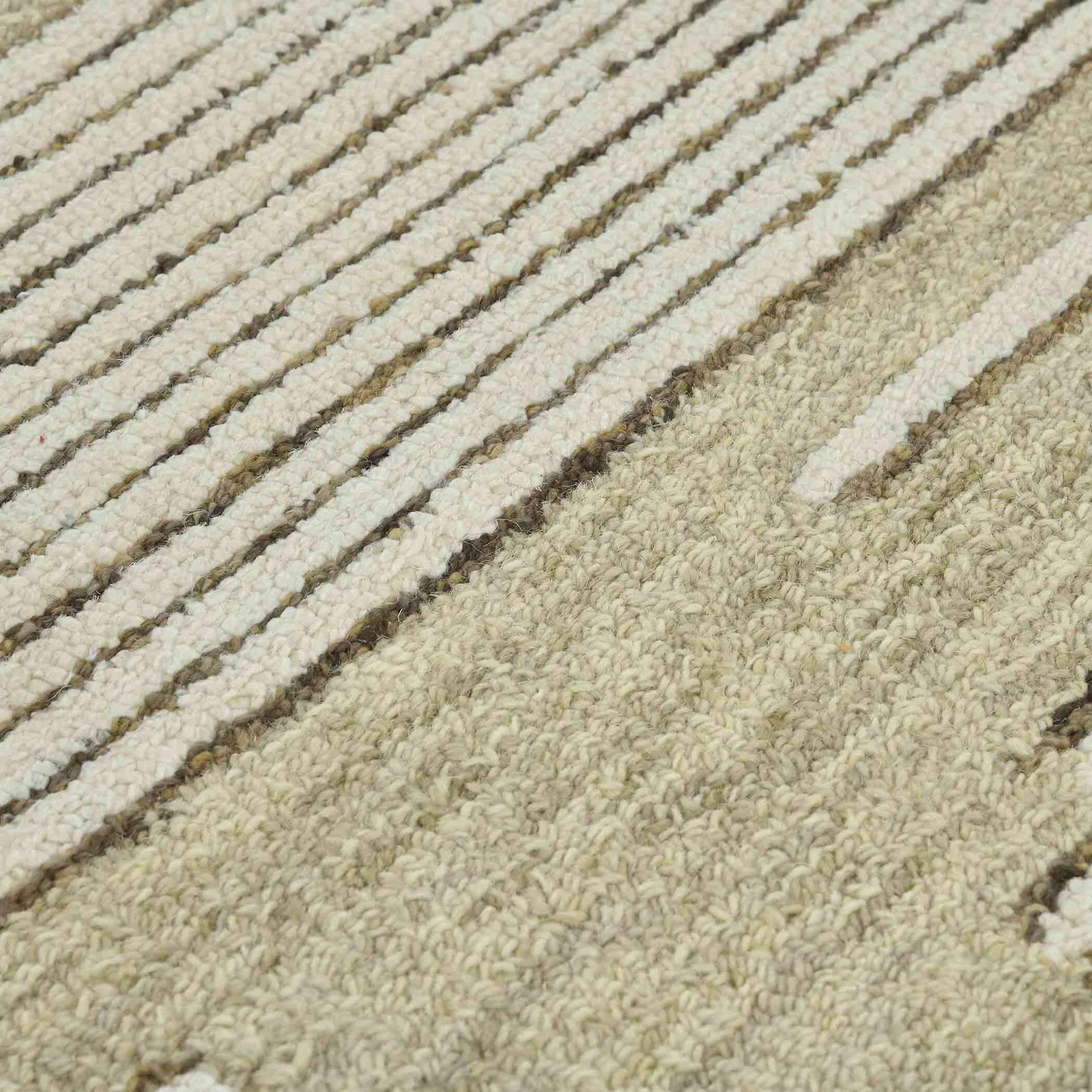 Ivory Wool Chicago 5x8 Feet Hand-Tufted Carpet Rug - Ouch Cart