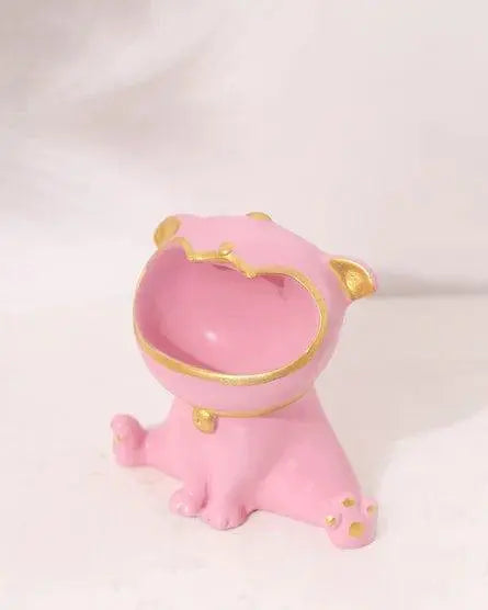 Beautiful Pink Small Fibre laughing Statue For Home Decoration. - Ouch Cart