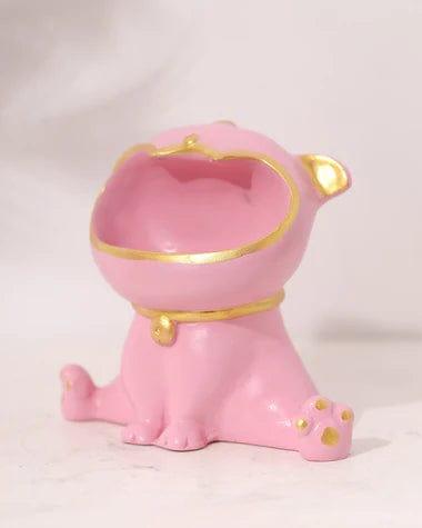 Beautiful Pink Small Fibre laughing Statue For Home Decoration.  - Ouch Cart