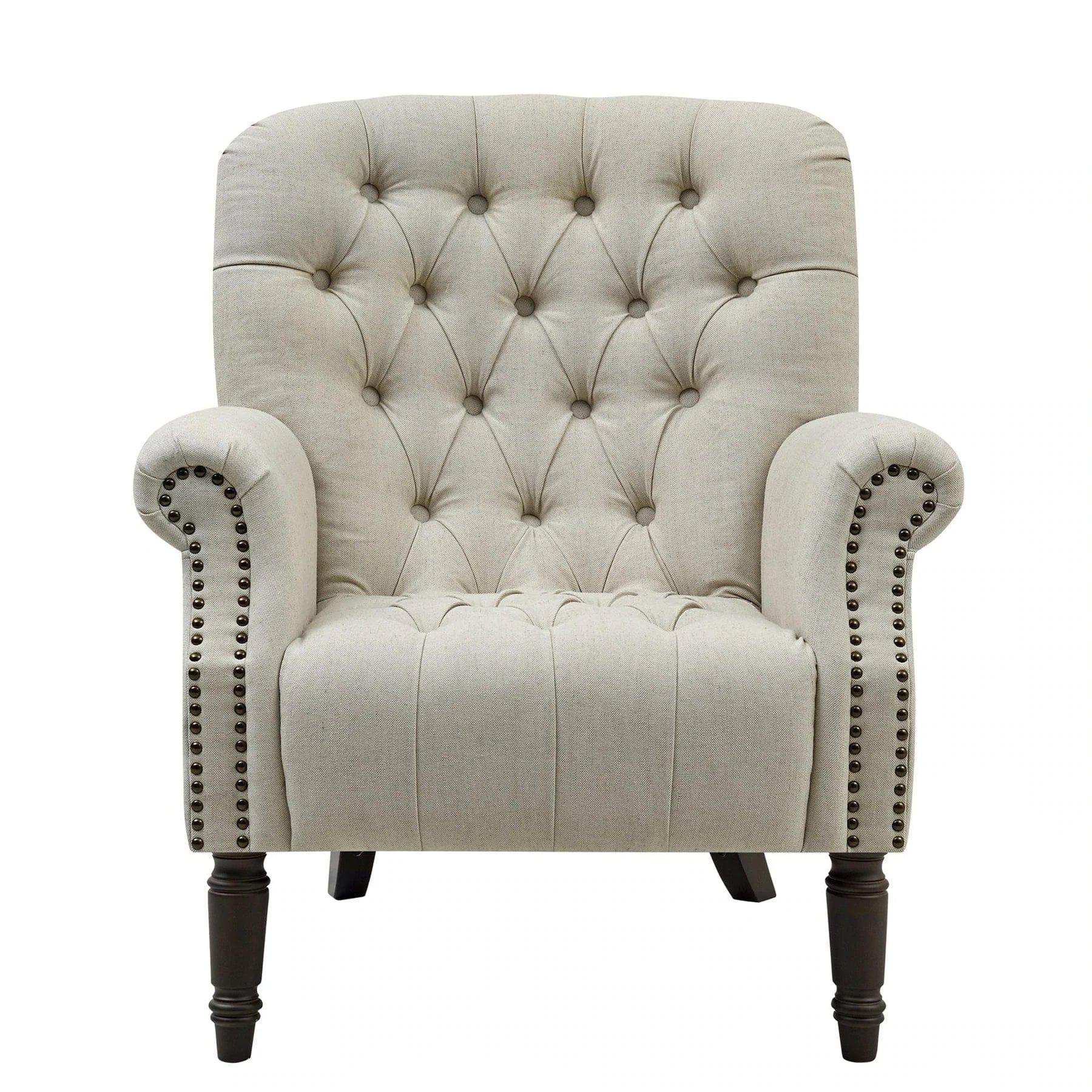 MAURICE ARMCHAIR NATURAL LINEN COLOUR - Ouch Cart
