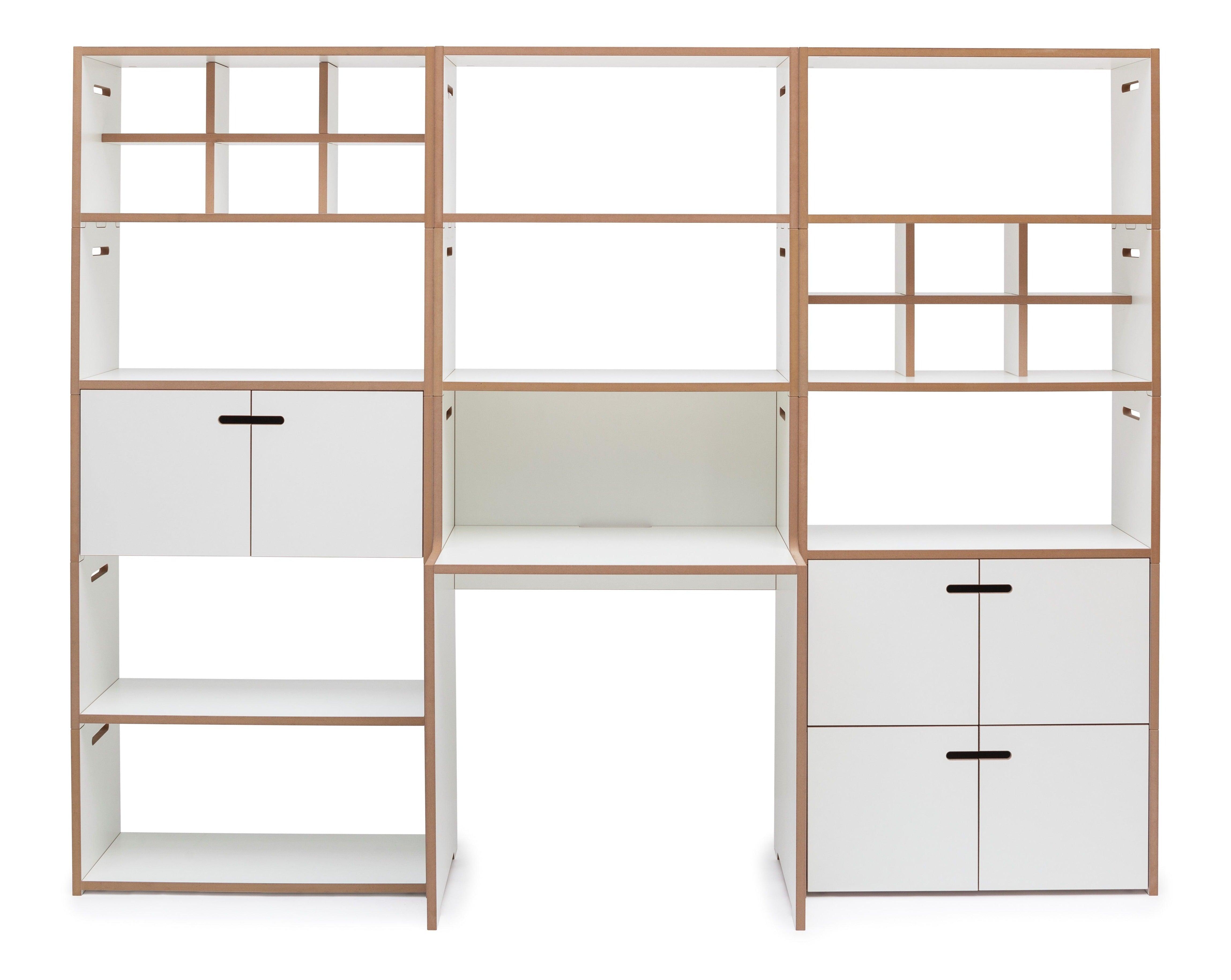 Modern Adjustable Wooden Study Table With Shelves By Miza - Ouch Cart