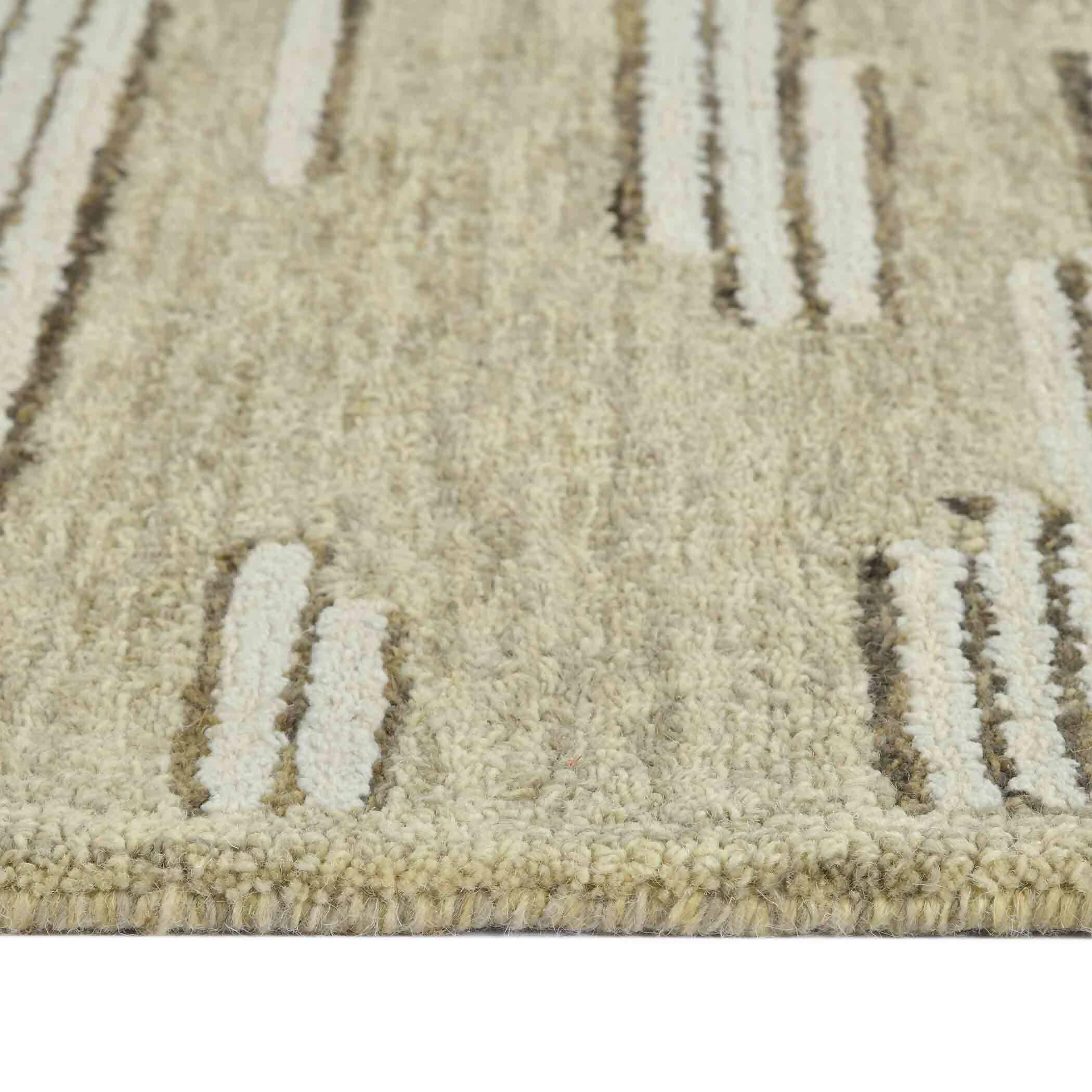 Ivory Wool Chicago 5x8 Feet Hand-Tufted Carpet Rug - Ouch Cart