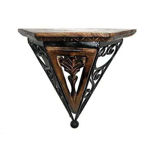 Wooden, Iron Wall Shelf - Ouch Cart