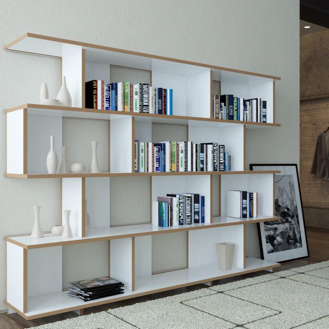 Book Shelf In Zig Zag Shape By Miza - Ouch Cart