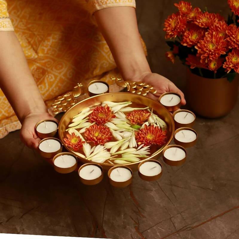 OUTSTANDING PEACOCK URLI SET OF 3. - Ouch Cart