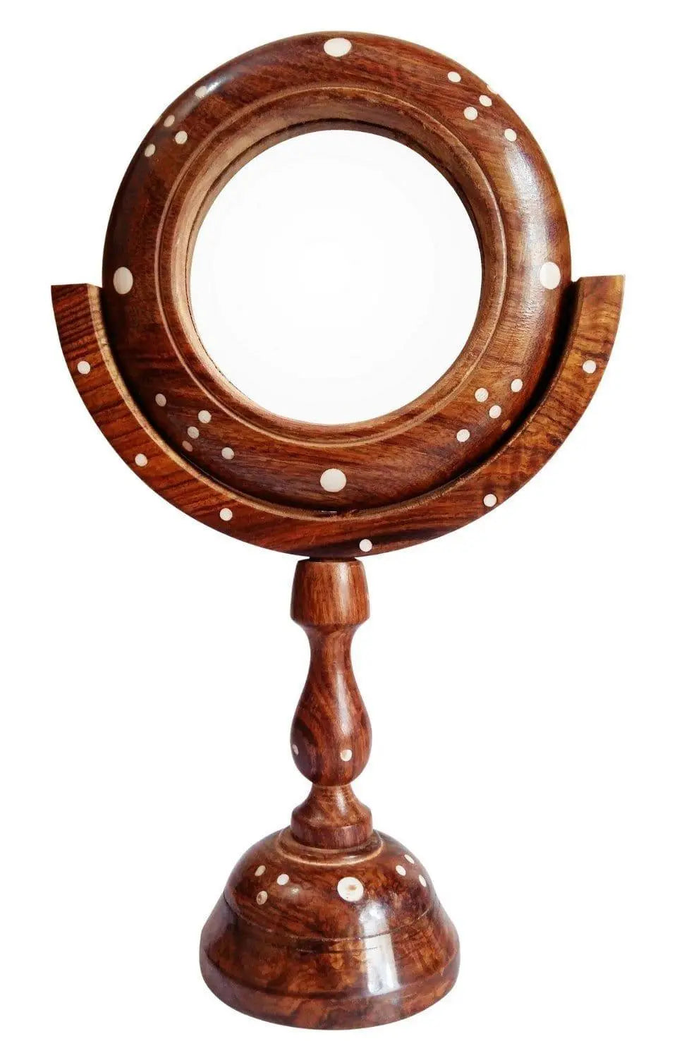 Round Portable Makeup Mirror with Stand - Ouch Cart