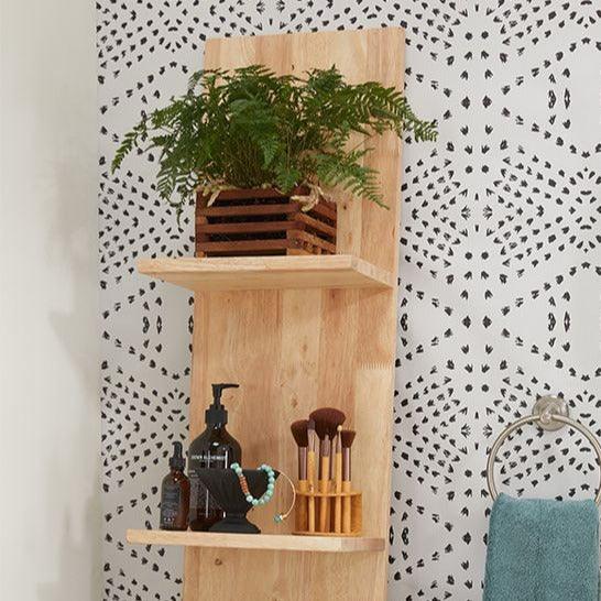 DIY Rustic/Aesthetic Bathroom Shelves Towel Holder By Miza - Ouch Cart