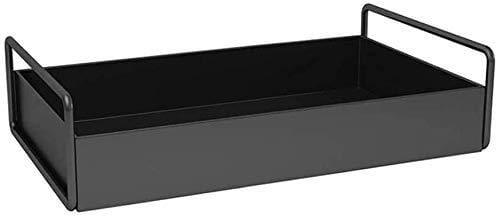Bathroom Vanity Tray, Bathroom/Kitchen/ Countertop Storage Shelf Organizer, Tea Table Decorative Tray Cosmetic Jewelry Organizer Tray, Black - Ouch Cart