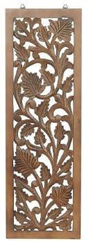 Wooden carved wall hanging panel - Ouch Cart