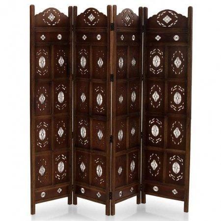 Wooden Partition/Wooden Room Divider/Wooden Screen/Wooden Separator - Ouch Cart