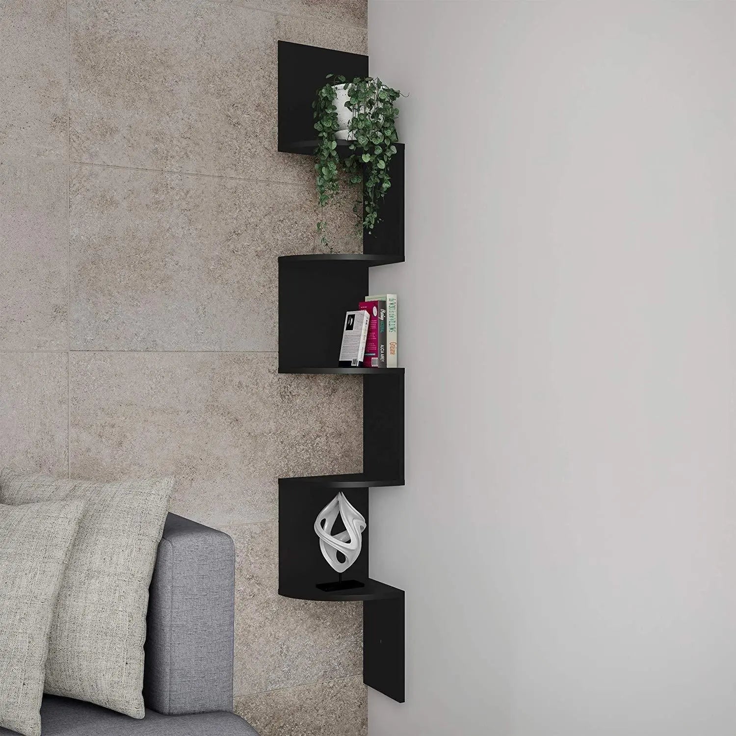 Floating Corner Shelf- 5 Tier - Ouch Cart