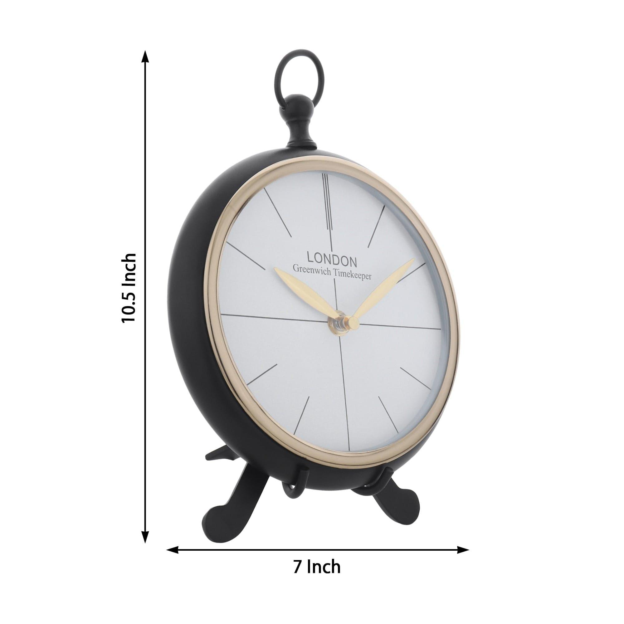 Regal Standpoint Table Clock Black - Ouch Cart 