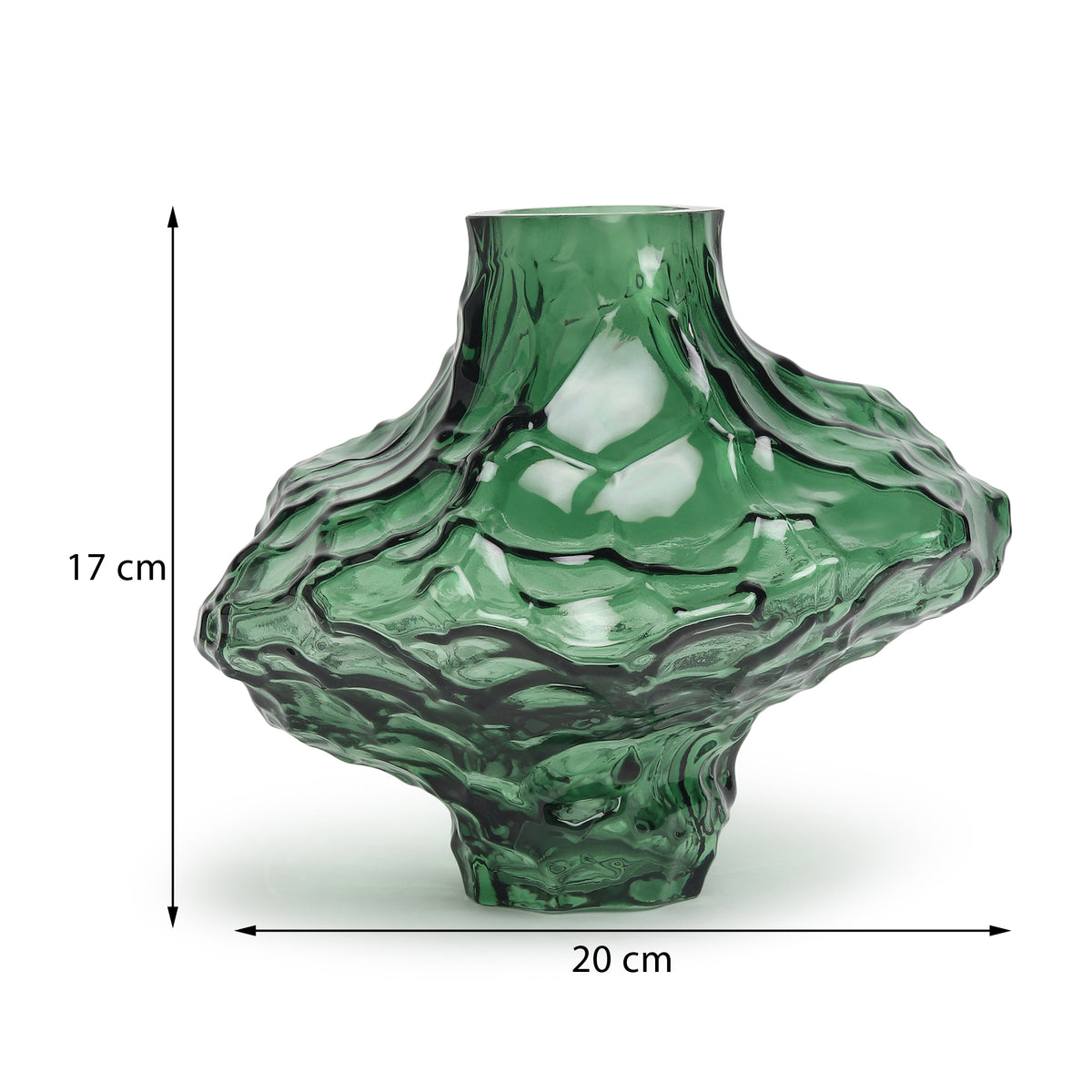 Magma Rise Black Crystal Vase