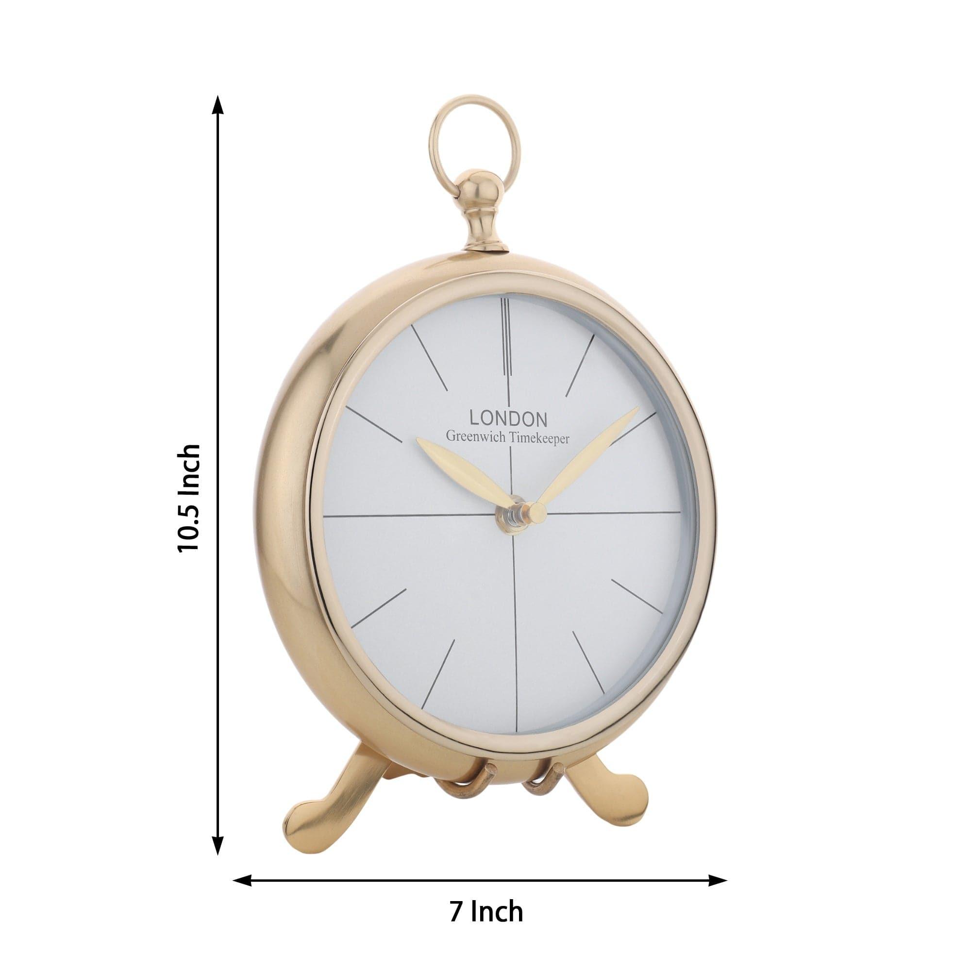 Regal Standpoint Table Clock Gold - Ouch Cart 