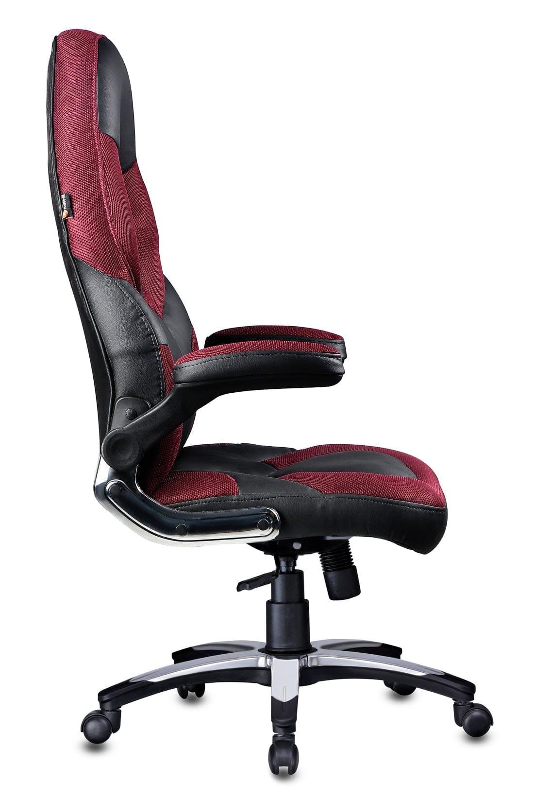 Stylish Designer chair in Black / Maroon - Ouch Cart 