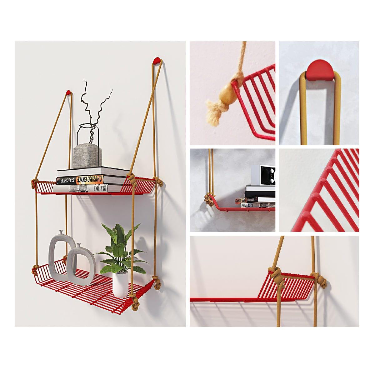 WALL DÉCOR SHELF RED - Ouch Cart 